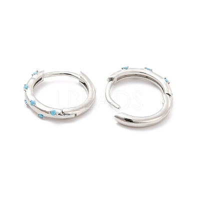 Cubic Zirconia Hoop Earrings EJEW-P213-20P-1