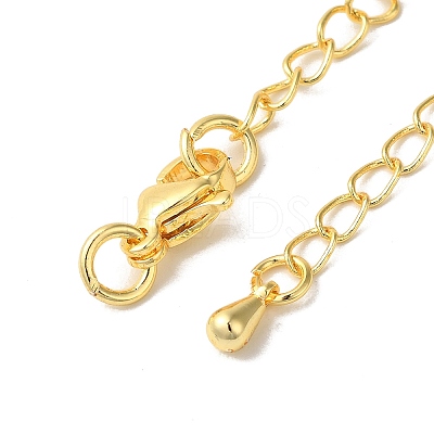Rack Plating Brass Ends with Chain and Clasps KK-F873-01G-01-1