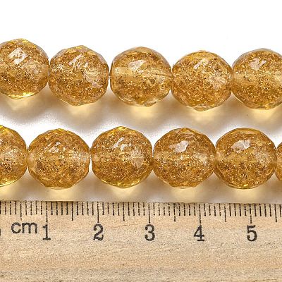 Handmade Gold Sand Lampwork Beads Strands LAMP-L079-06C-1