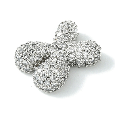 Rack Plating Brass Clear Cubic Zirconia Pendants KK-S378-01P-X-1