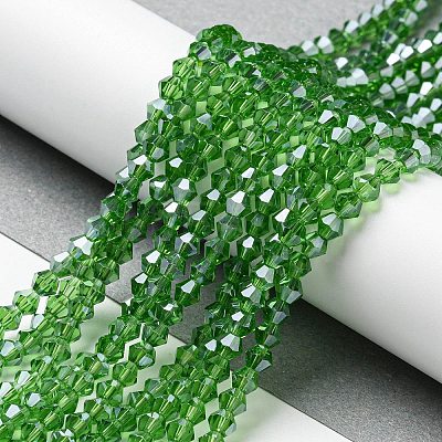 Transparent Electroplate Glass Beads Strands EGLA-A039-T2mm-A03-1
