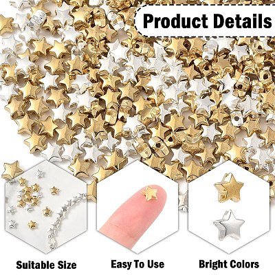 500Pcs 2 Colors CCB Plastic Beads CCB-YW0001-65-1
