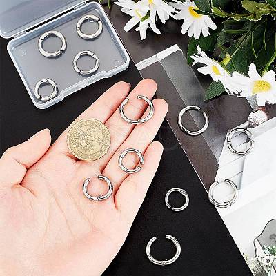 12Pcs 6 Size 304 Stainless Steel Cuff Earrings EJEW-UN0001-82-1