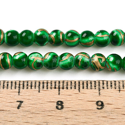 Baking Paint Glass Beads Strands DGLA-N010-4mm-04-1