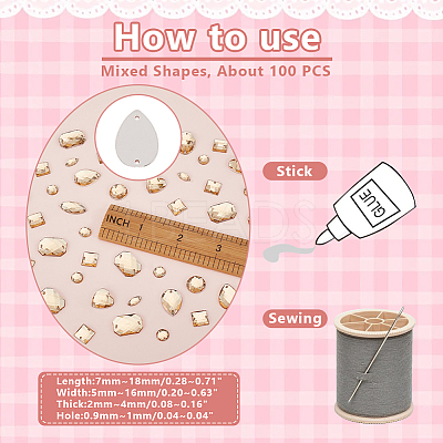4 Sets Acrylic Sew on Rhinestone DIY-GA0007-23-1