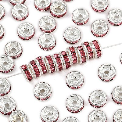 Brass Grade A Rhinestone Spacer Beads RB-A014-Z6mm-23S-1