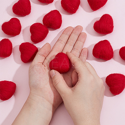 Heart Handmade Wool Felt Ornament Accessories DIY-CY0003-12A-1