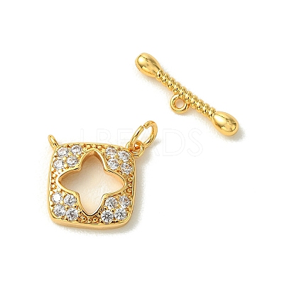 SHEGRACE Bras Micro Pave Clear Cubic Zirconia Toggle Clasps XGRQ5F234-817G-1