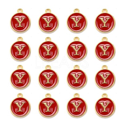 Golden Plated Alloy Enamel Charms LS-ENAM-S118-03Y-1