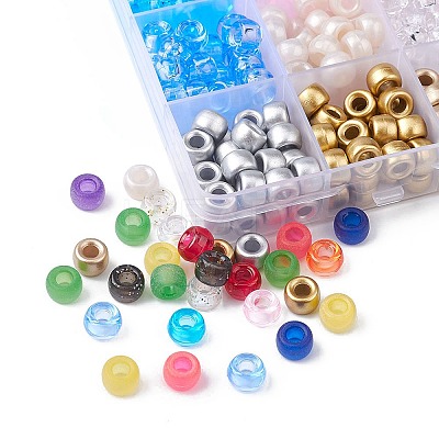 540Pcs 18 Colors Plastic Beads KY-FS0001-13-1