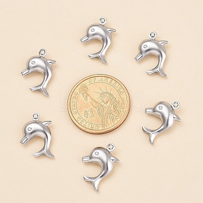 Tarnish Resistant Dolphin 304 Stainless Steel Pendants LS-X-STAS-I045-29-1