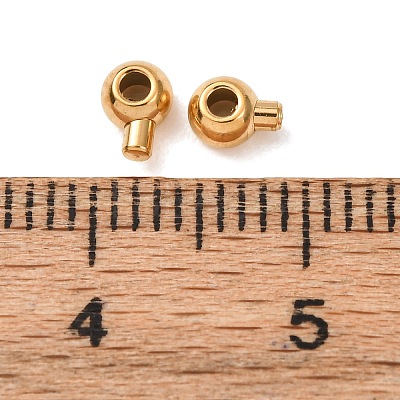 304 Stainless Steel Crimp Beads STAS-A151-05G-1