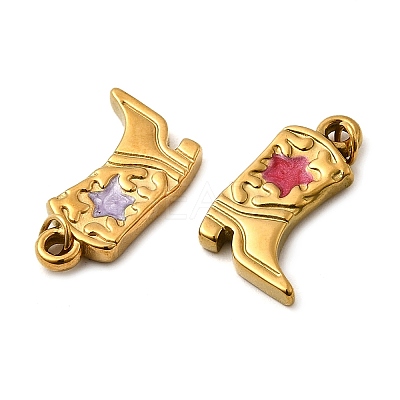 304 Stainless Steel Enamel Pendants STAS-B097-26G-06-1