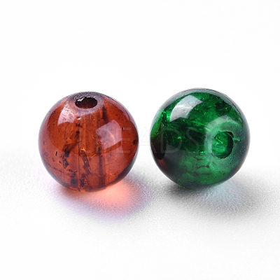 Baking Paint Crackle Glass Beads DGLA-X0006-6mm-07-1