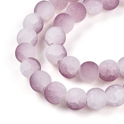 Crackle Glass Beads Strands GLAA-N009-8mm-05-1