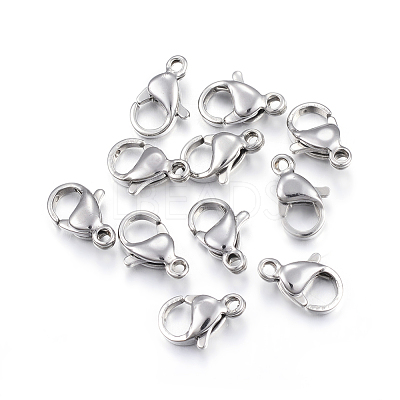304 Stainless Steel Lobster Claw Clasps X-STAS-H353-A-02-1