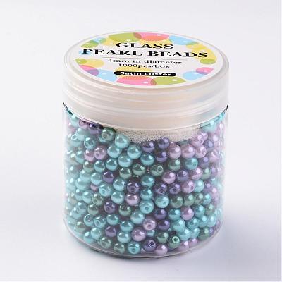 Glass Pearl Bead Sets HY-JP0001-01-J-1