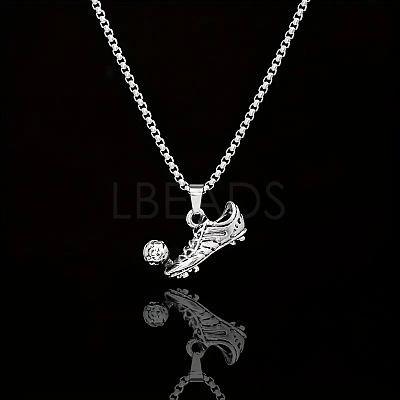 Football Soccer Shoe Alloy Pendant Necklaces FS-WG4A7BD-01-1-1