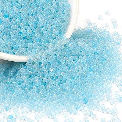 Luminous Transparent Glass Seed Round Beads GLAA-F124-D07-A-1