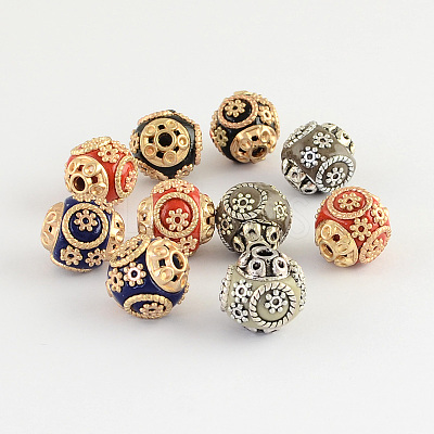 Round Handmade Indonesia Beads IPDL-R394-M-1