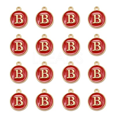 Golden Plated Alloy Enamel Charms X-ENAM-S118-03B-1