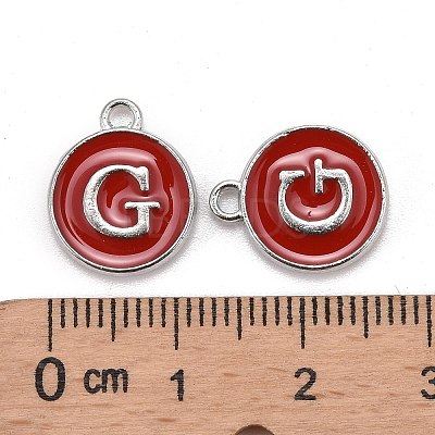 Platinum Plated Alloy Enamel Charms LS-ENAM-S118-03G-P-1