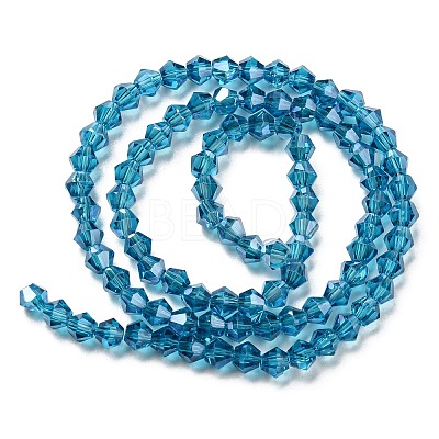 Transparent Electroplate Glass Beads Strands EGLA-A039-T4mm-A01-1