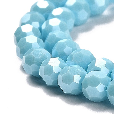 Electroplate Opaque Glass Beads Strands X-EGLA-A035-P6mm-A08-1