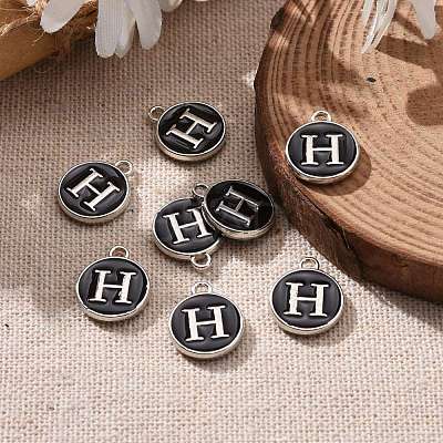 Platinum Plated Alloy Charms X-ENAM-S118-02H-P-1