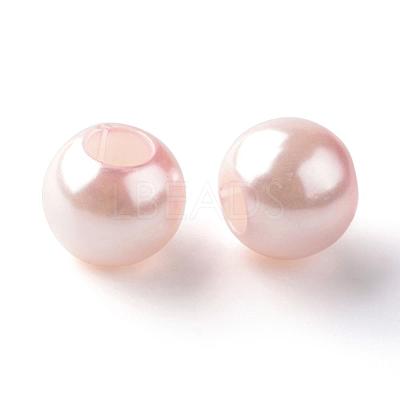 ABS Plastic Imitation Pearl European Beads X-MACR-R530-12mm-A51-1