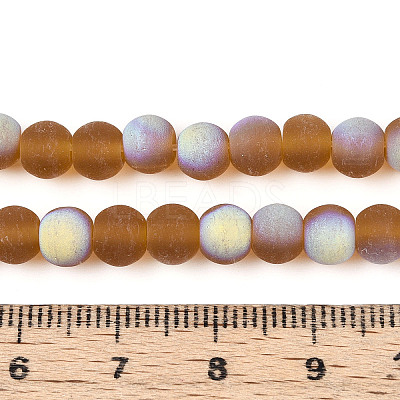 Frosted Transparent Glass Beads Strands LS-GLAA-T032-T6mm-MBB23-1