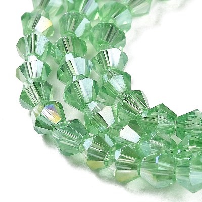 Transparent Electroplate Glass Beads Strands LS-GLAA-F029-4mm-A24-1