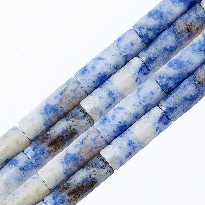 2 Strands Natural Blue Spot Jasper Beads Strands G-OC0001-87-1
