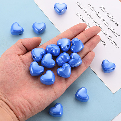 Opaque Acrylic European Beads MACR-S372-03B-86-1