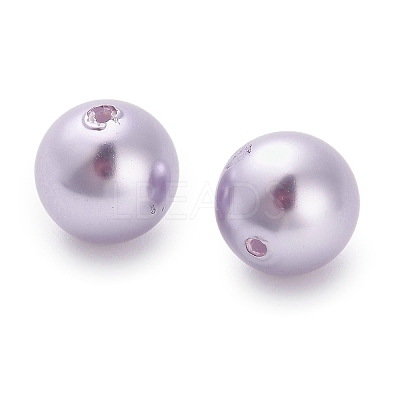 Baking Paint Pearlized Glass Pearl Round Beads HY-Q001-02A-03-1