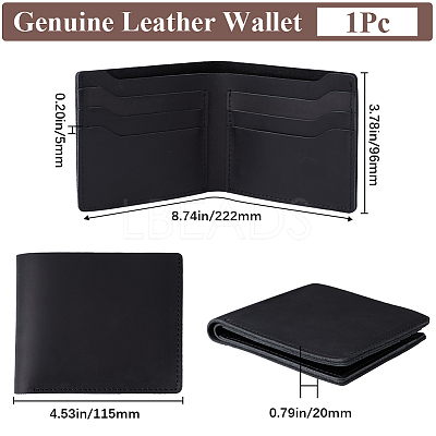 Rectangle Leather Credit Card Wallets for Men AJEW-WH20007-07A-1
