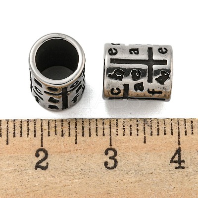 Column 304 Stainless Steel European Beads STAS-E214-10AS-03-1