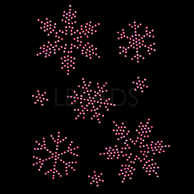 Snowflake Pattern Hotfix Rhinestones DIY-WH0430-205B-1