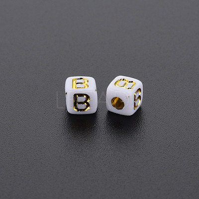 Opaque White Acrylic Beads MACR-Q242-010B-1