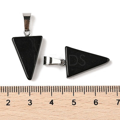 Natural Obsidian Pendants X-G-B127-04P-06-1