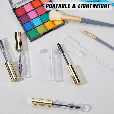10Pcs DIY Plastic Empty Eyelash Bottle with 4Pcs 2ml Disposable Plastic Dropper with 2Pcs Mini Transparent Plastic Funnel Hopper MRMJ-GF0001-53B-1