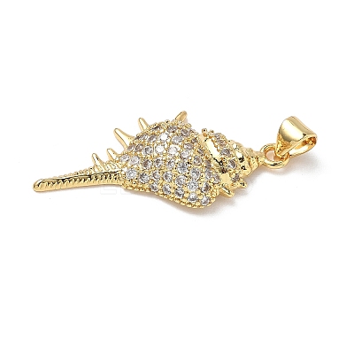 Brass Micro Pave Cubic Zirconia Pendants KK-P330-01C-G-1