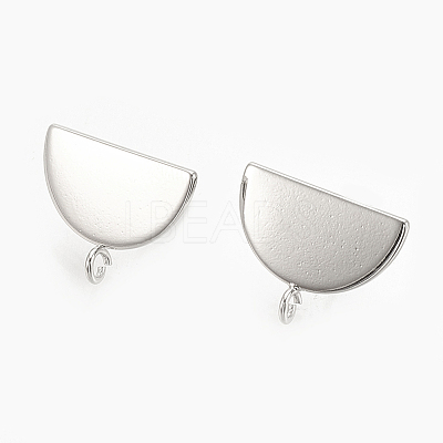 Brass Stud Earrings Findings KK-S345-191P-1
