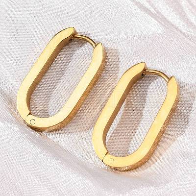 304 Stainless Steel Huggie Hoop Earrings X-STAS-H156-11C-G-1