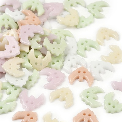 2-Hole Glass Buttons PORC-R010-02-1