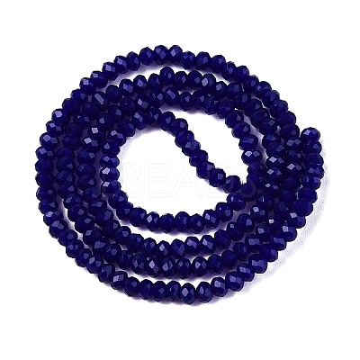 Opaque Solid Color Imitation Jade Glass Beads Strands EGLA-A044-P1mm-D07-1