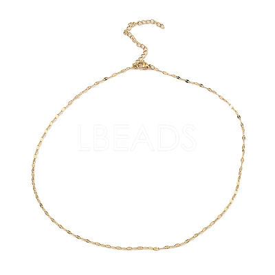 10Pcs PVD Vacuum Plating 304 Stainless Steel Dapped Chain Necklaces Set NJEW-K254-02G-1
