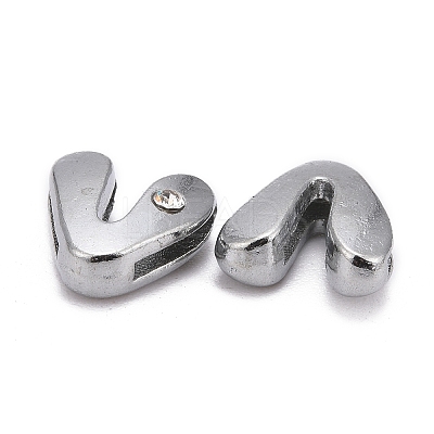 Letter Slider Beads for Watch Band Bracelet Making LS-ALRI-O012-V-NR-1