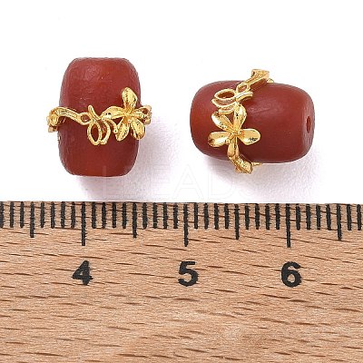 Frosted Natural Carnelian(Dyed & Heated) Column Beads GG-D002-13G-01-1