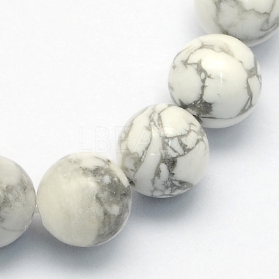 Natural Howlite Round Beads Strands G-S176-8mm-1